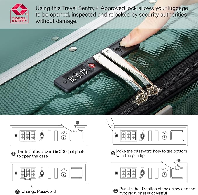 Hanke 16 Inch Underseat Carry On Suitcases with Wheels,Lightweight Hard Shell Carry on Luggage for Weekender,Top Opening Small Suitcase,Travel Luggage for Womem Men,Dark Green.