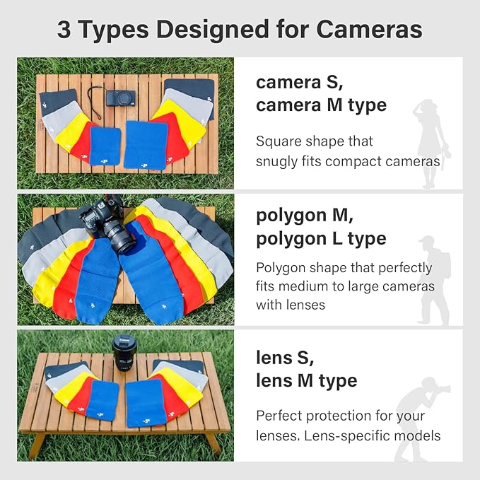 Camera Cover, Square W, Made in Japan, M size, Yellow