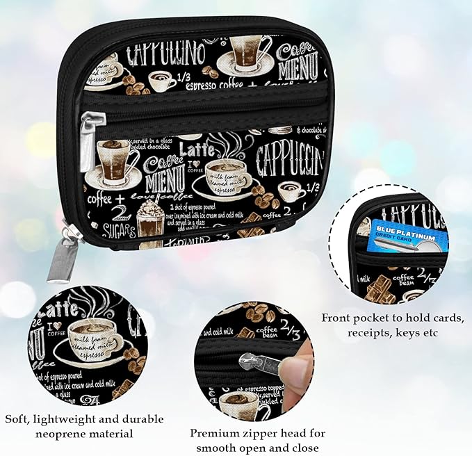 Serfeymi Weekly Travel Pill Organizer Pill Case for Purse with Removable 7 Day Pill Box, Fashionable Travel Medicine Organizer Pill Container for Medicine, Vitamin, Supplement - Black 02 + Pill Box