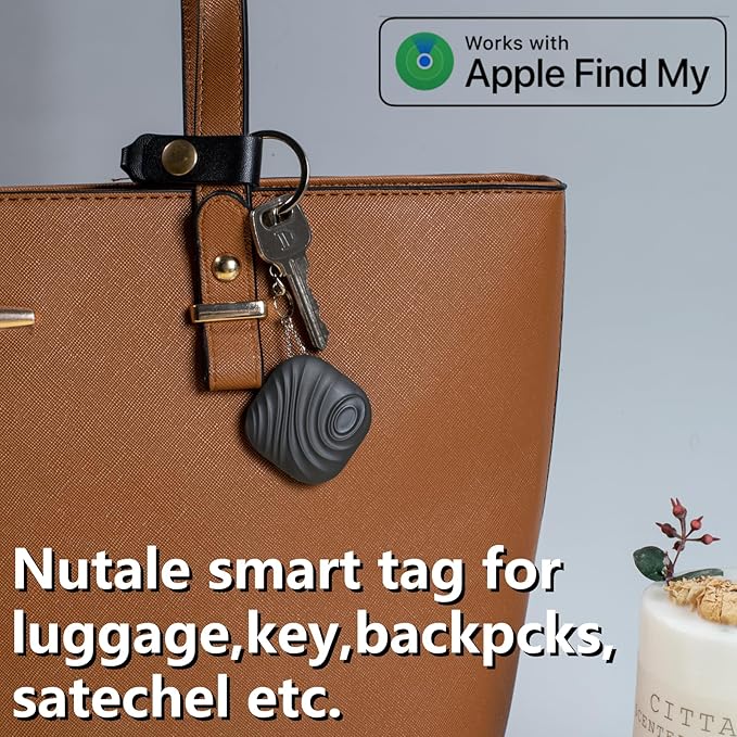 Smart Key Finder - Only iOS(Not for Android) - Bluetooth Smart Key Tracker Tag - Work for Apple Find My - Keep Track of The Items That Matter Most (4-Coffee)