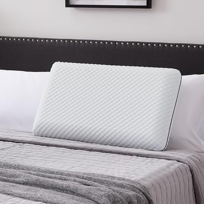 WEEKENDER Standard Gel Memory Foam Pillow Size-1-Pack-Medium Plush Feel-Neck and Shoulder Support-Side, Stomach, and Back Sleepers-Home, Hotel, & Hospital Essentials-CertiPur Certified, White