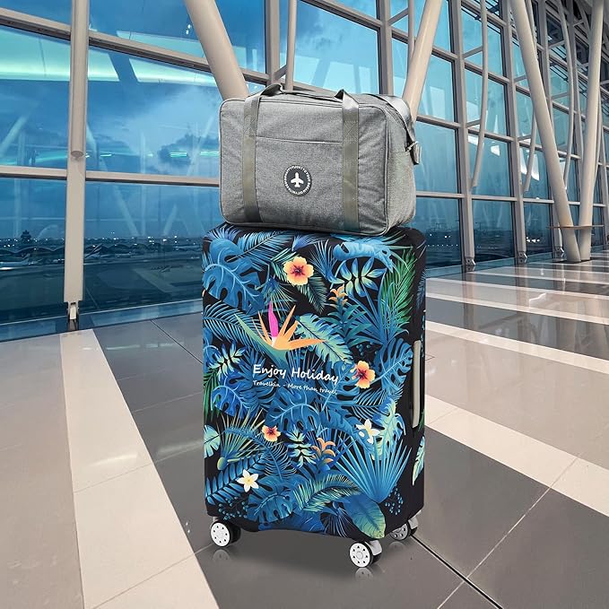 Travelkin Luggage Covers For Suitcase Tsa Approved,Suitcase Cover Protector Fit 18-32 Inch Luggage (Paradise, M)