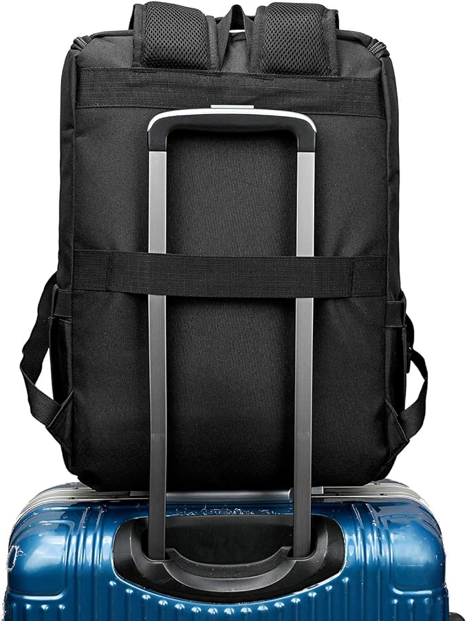 YALUNDISI Vintage Backpack Travel Laptop Backpack with usb Charging Port for Women & Men College Backpack Fits 15.6 Inch Laptop Black