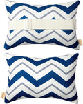 Outdoor Pillows for Lounge Chair Head Resting, Small Square Decotative Pillow with Adjustable Stripe for Recliner, Office Chair,Car Seat,Sofa Neck or Lumbar Attachment,Waterproof 2pack
