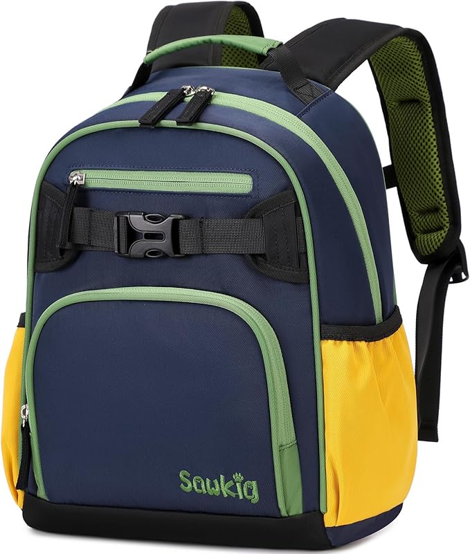 Cute Mini Toddler Backpacks for Boys 2-4 Little Kids Backpack Preschool Bookbag (Indigo)