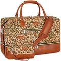 Weekender Bag for Women, Travel Duffel Bag Carry On Overnight Bag with Shoe Compartment Large Nylon Travel Weekend Tote Bag