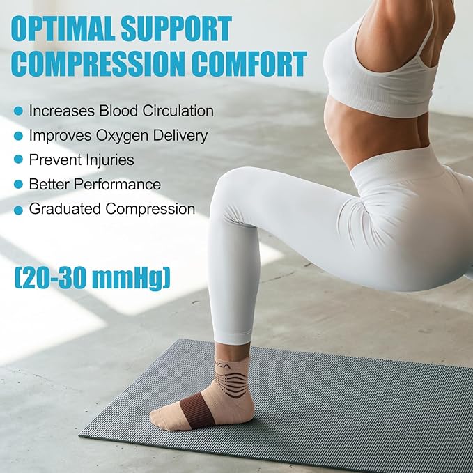 NEENCA Medical Compression Socks for Women & Men Circulation, Ankle Compression Stockings for Pain Relief, Plantar Fasciitis, Swelling, Neuropathy, Runner, Nurses, Travel, Pregnancy, Flying,20-30 mmHg