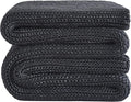 L'AGRATY Knitted Weighted Blanket - 48"x72" 20lbs Cooling Chunky Knit Heavy Blanket for Adults Braided Crochet Throw Thick Cable Yarn Knit Decorative No Beads Evenly Weighted Machine Washable