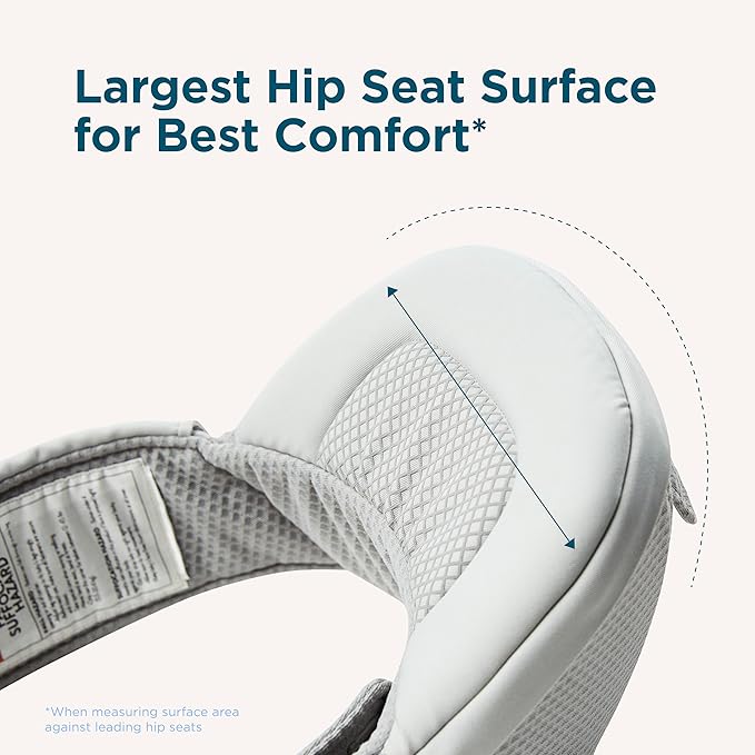 Ergobaby Alta Hip Seat All-Position Breathable Mesh Hip Seat & Carrier, Natural Beige