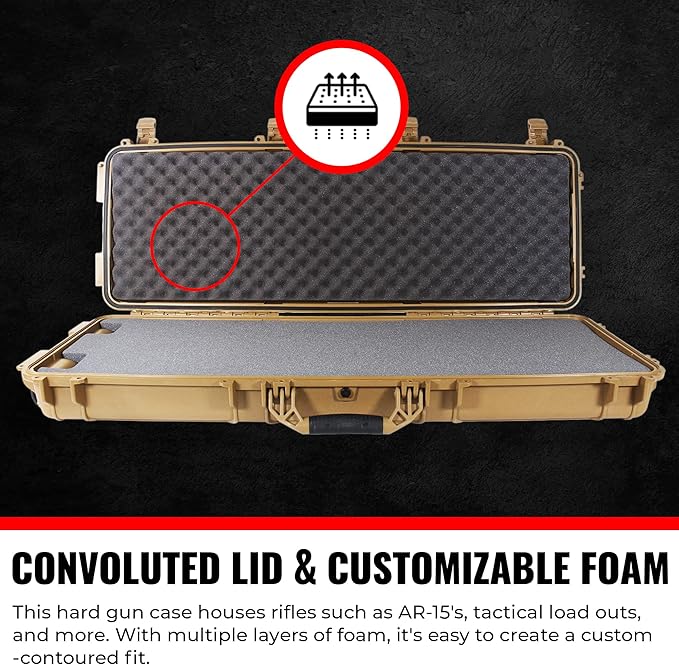 Condition 1 25" Large Heavy-Duty Protective Waterproof Hard Case Model 024, Portable Storage Box with Customizable Foam, Camera, Tool, Hunting, Made in USA, 24.27"x19.40"x13.57" Green