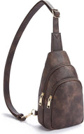 Telena Small Sling Bag for Women Leather Crossbody Fanny Packs Chest Bag for Women