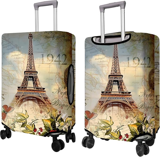 Travel Luggage Cover Suitcase Protector Fits 18-32 Inch Wheel Covers PatternedTravel Related Items Flower Luggage Protector Elastic XL