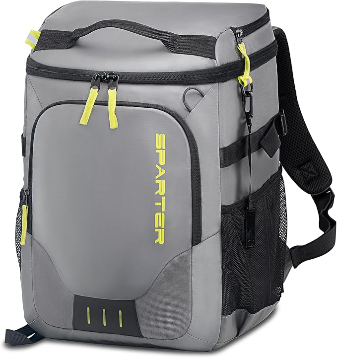 SPARTER Backpack Cooler Insulated Leak Proof 33/49 Cans, 2 Insulated Compartments Thermal Bag, Portable Lightweight Beach Travel Camping Lunch Backpack for Men and Women