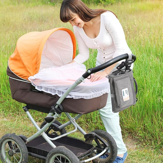 Accmor Portable Diaper Changing Pad, Waterproof Travel Baby Changing Mat, Newborn Essentials Baby Shower Gifts, Grey