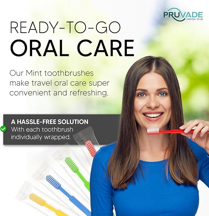 144 Pack Disposable Toothbrushes with Toothpaste, Built in - Prepasted Toothbrushes Individually Wrapped |Single Use Waterless Tooth Brush with Soft Bristles for Hotel, Camping, Travel