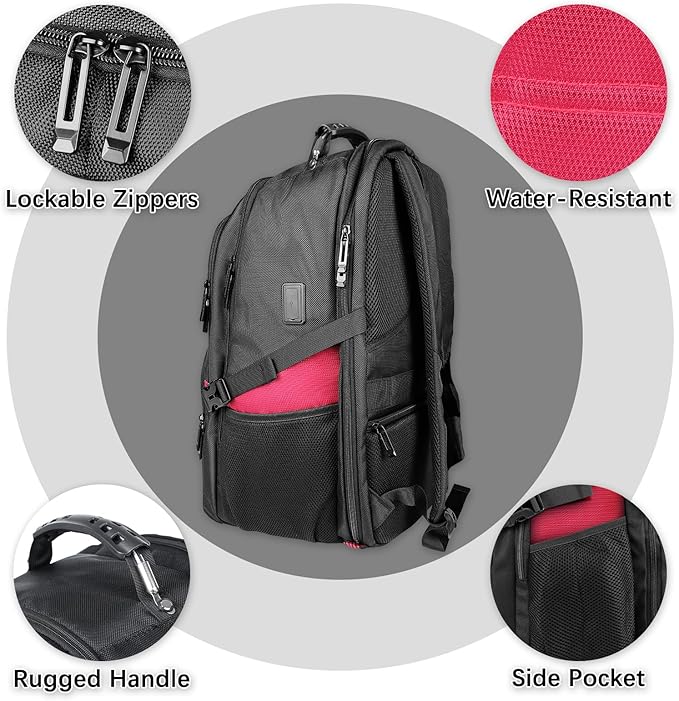 Extra Large Backpack, Travel Laptop Backpack for Men Women, Big Backpack, 50L Water Resistant School Business Work College Computer College Heavy Duty Bag, Fits 17 Inch Laptop, Blue