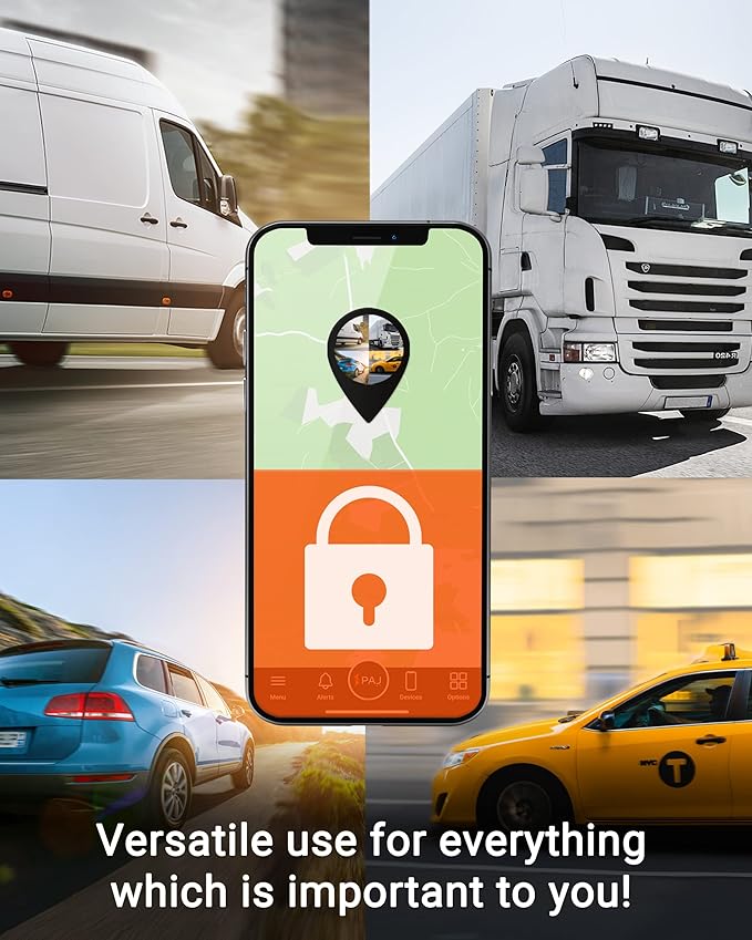 PAJ GPS USB GPS Tracker 4G – Mini Vehicle Tracker for Cars & Trucks – Direct 12V Connection via Cigarette Lighter Port, Built-in SOS Button – Worldwide Real-Time Tracking via App