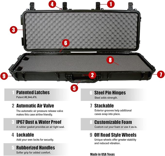 Condition 1 25" Large Heavy-Duty Protective Waterproof Hard Case Model 024, Portable Storage Box with Customizable Foam, Camera, Tool, Hunting, Made in USA, 24.27"x19.40"x13.57" Green