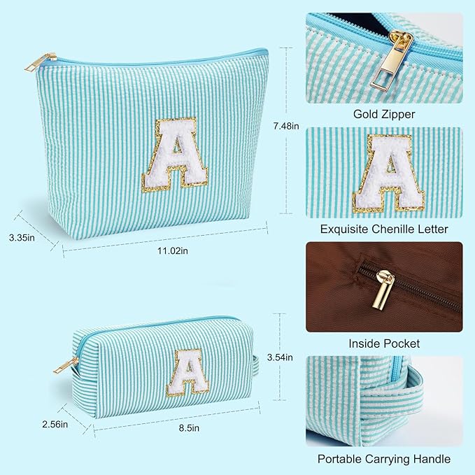 YOOLIFE Cute Cosmetic Bag Travel Bag - Makeup Bag Large Makeup Bag Make Up Bag Travel Cosmetic Bag Travel Size Toiletries Personalized Daughter Gifts Sister Gifts for Women Her Birthday Gifts Gift T