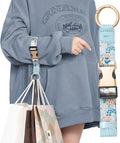 Travel Carry Strap with Ring Hooks, Buckle, Add-a-Bag Luggage Strap, Adjustable Bag Holder, Travel Clip for Carry-on Bags