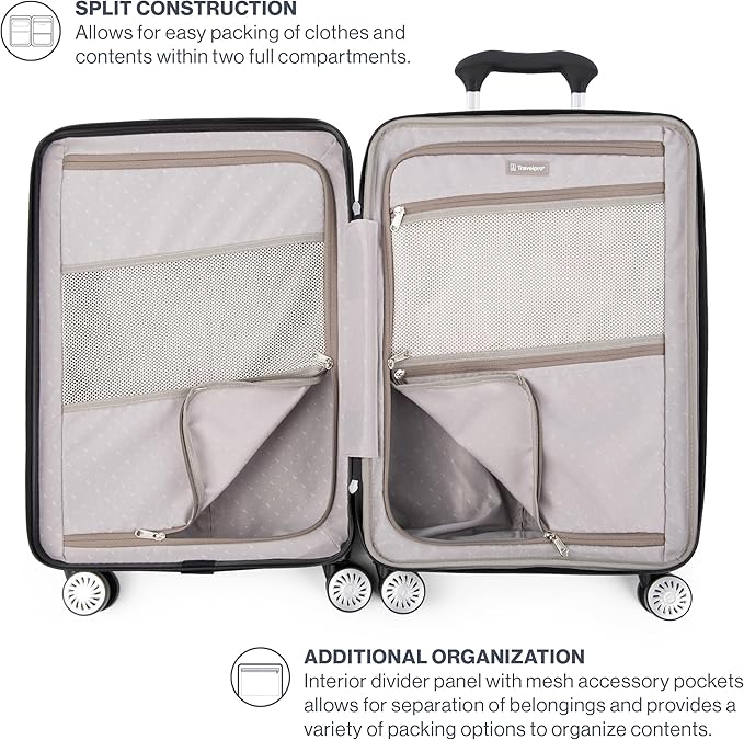 Travelpro Pathways 3 Hardside Expandable Luggage, 8 Spinner Wheels, Lightweight Hard Shell Suitcase, 3 Piece Set (21/25/28), Royal Blue