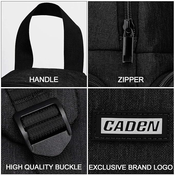 CADeN Camera Bag Sling Backpack for DSLR/SLR Mirrorless Camera Waterproof, Camera Case Compatible for Sony Canon Nikon Camera and Lens Tripod Accessories Black