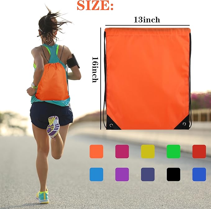 120 Pieces Drawstring Backpack Bags Sports Sackpack Bulk Cinch Gym Bag For Women Men Outdoor Sports Backpack(20 Colors)