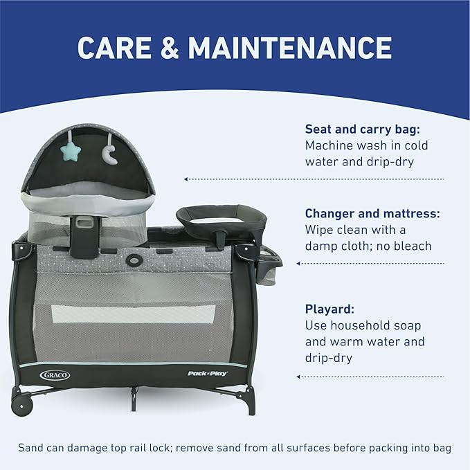 Graco Pack ’n Play Travel Dome LX Playard – Raised Portable Bassinet, UV‑50 Canopy, Changer & Storage, Annie