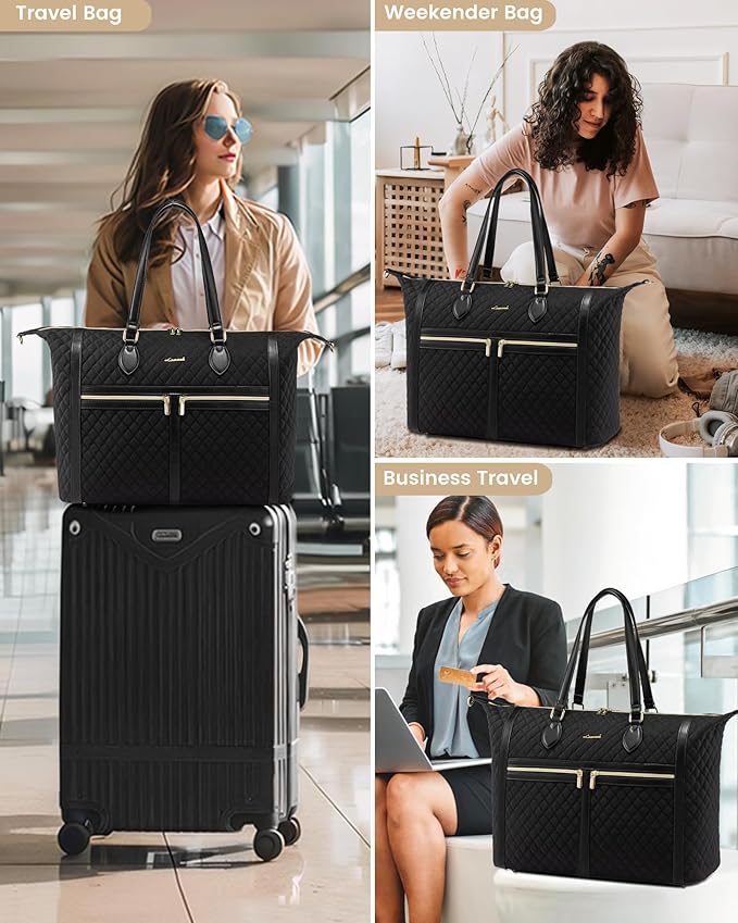 LOVEVOOK 4-in-1 Travel Weekender - Duffle, Carry On, Overnight & Toiletry Bag with Wet Pocket