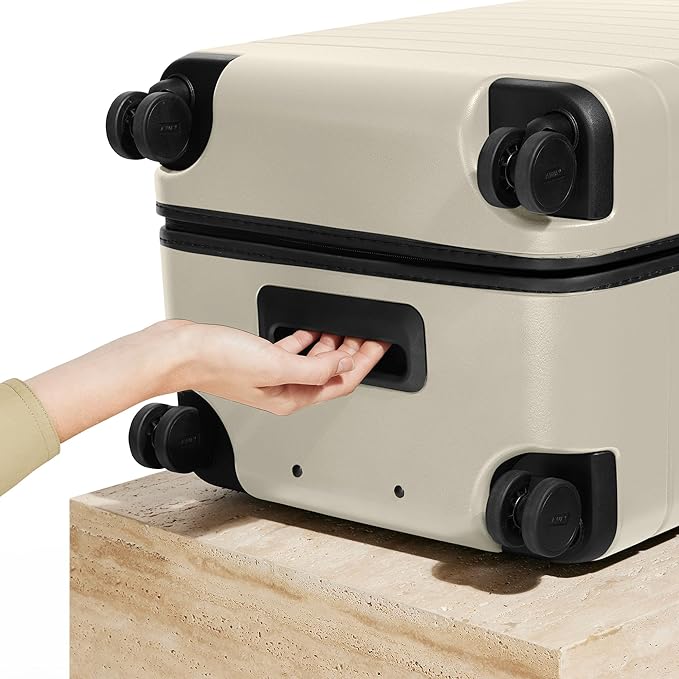 Away Large Trunk Luggage, 31 Inch Hardside Suitcase with Spinner Wheels, Lightweight & Durable, TSA Lock, Ideal for Long Trips, Salt White Matte
