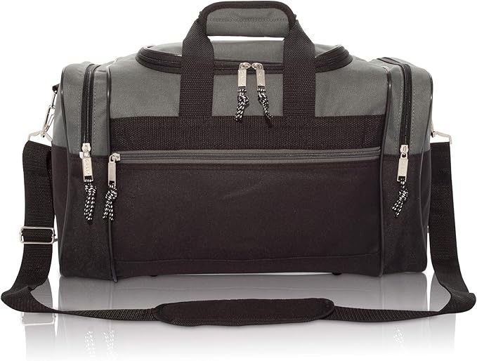DALIX 17" Blank Duffle Bag Duffel Bag Travel Size Sports Durable Gym Bag