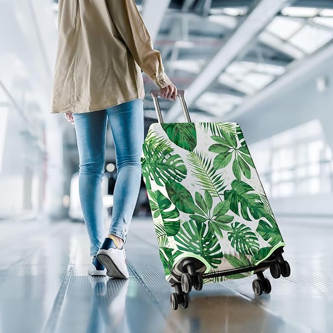 Travel Luggage Cover Suitcase Protector Fits 18-32 Inch Wheel Covers PatternedTravel Related Items Flower Luggage Protector Elastic M