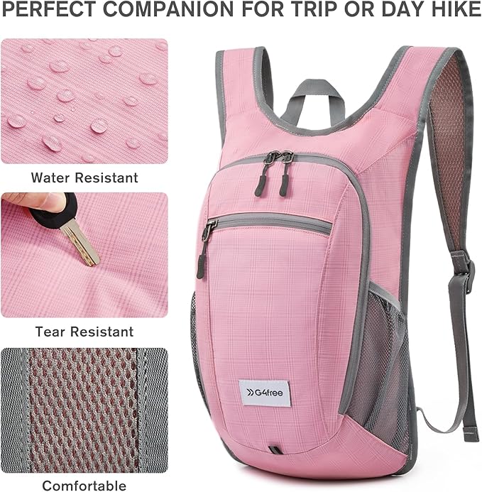 G4Free 10L/15L Hiking Backpack Lightweight Packable Hiking Daypack Small Travel Outdoor Foldable Shoulder Bag