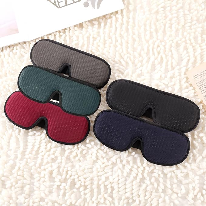 Sleep Mask for Men and Women 3D Contoured Eye Mask Patented Adjustable Light Blocking Night Mask for Sleeping (Grey)