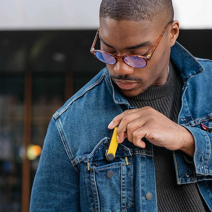 Orbitkey Key Organizer Hybrid Leather | Premium Nappa leather & TPU, Stainless Steel Locking Mechanism, Slim & Quiet Profile