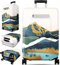 Slohif Luggage Cover for Suitcase Tsa Approved Protector - Luggage Sleeve Large Suit Case Cover Travel Stretch Baggage Case Protective Washable Fit 28-30 Inch Mountain L