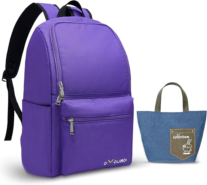OMOUBOI Casual Daypacks Superbreak Backpack 14 inch Laptop Backpack for Women & Men Fits Tourism Business (Purple)