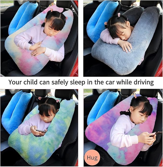 Travel Pillow Car Pillow Kid Car Sleeping The Sleeping Aid for Adults and Kids on Road Trips Kids Travel Pillow Colorful Green