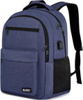 School Backpack for Teen Boys, 17.3 Inch Laptop, USB Charging Port, Anti-Theft & Water-Resistant College Bookbag, Durable Student Backpack for High School and University, Blue