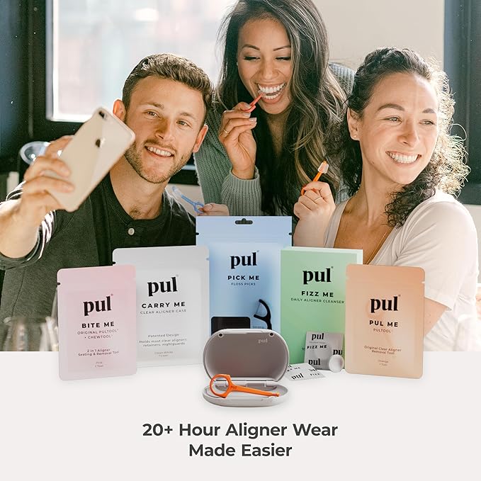 PUL Aligner Cleaner Tablets (Pack of 96) – For Cleaning Invisalign, All Clear Aligners & Retainers – Removes Odor, Stains, Plaque – Cleans Dentures, Night & Mouth Guards, All Dental Removables