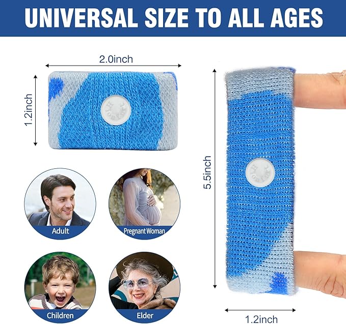 Motion Sickness Bands Anti Nausea Wristband for Adult and Kids Morning Sickness Relief for Pregnant Women Acupressure Nausea Relief for Car, Sea, Air Sickness - 2 Pairs Camo Blue, Camo Pink
