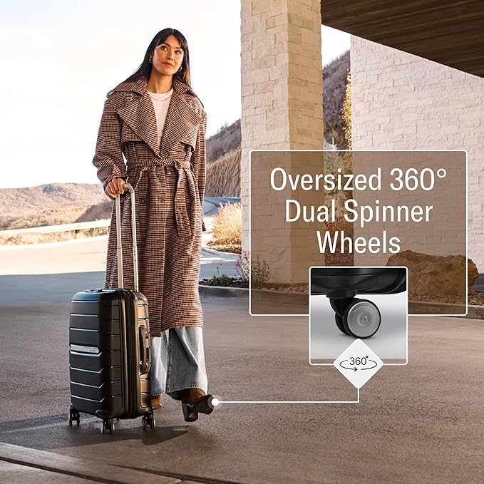 Samsonite Freeform 28-Inch Large Luggage with Dual 360° Spinner Wheels - Checked Suitcase - TSA Lock, Airline-Approved - Lightweight Durable Polypropylene Expandable Hardshell - Navy