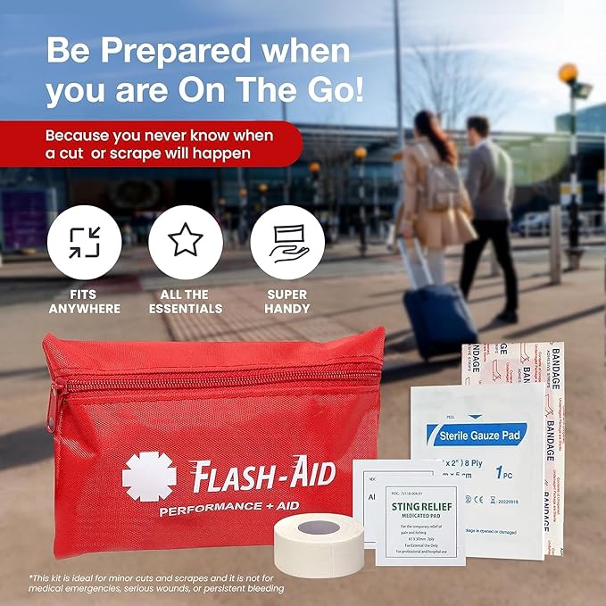 First Aid Kit – 4-Pack of Compact Travel IFAKs – Mini First Aid Kits for Emergency Preparedness, Events, Travel, Hiking, Camping, and Everyday Use – Portable and Lightweight
