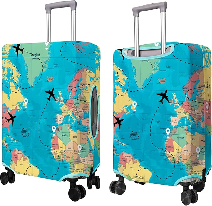 Travel Luggage Cover Suitcase Protector Fits 18-32 Inch Wheel Covers PatternedTravel Related Items Flower Luggage Protector Elastic S
