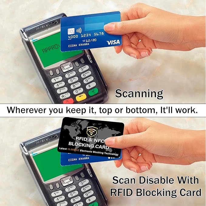 SaiTech IT 2 Pack RFID Blocking Card NFC Contactless Debit/Credit Card ATM Passport Protector ideal for Men & women slim with World map design perfectly fit in wallet(Black), White