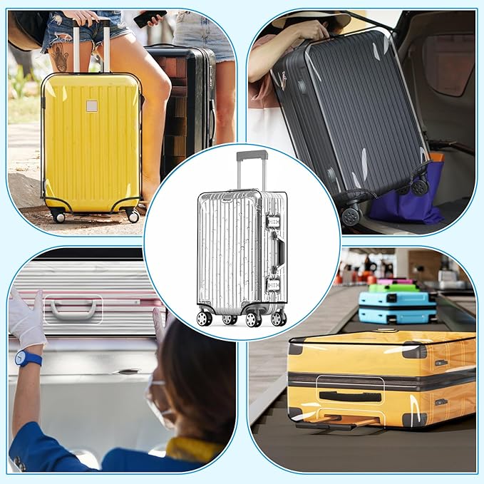 Yotako Clear PVC Suitcase Cover Protectors 26 Inch Luggage Cover for Wheeled Suitcase (26'')