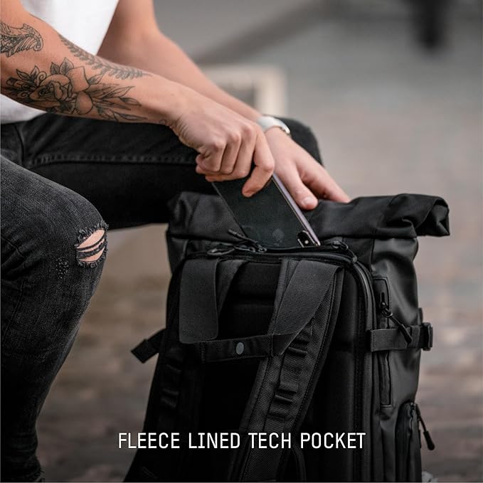 WANDRD PRVKE 21L, V3 Backpack: Weather-Resistant Travel & Camera Backpack with Laptop Sleeve, Quick Side Access, Clamshell Opening – Ideal Photography & Travel Bag (Black)