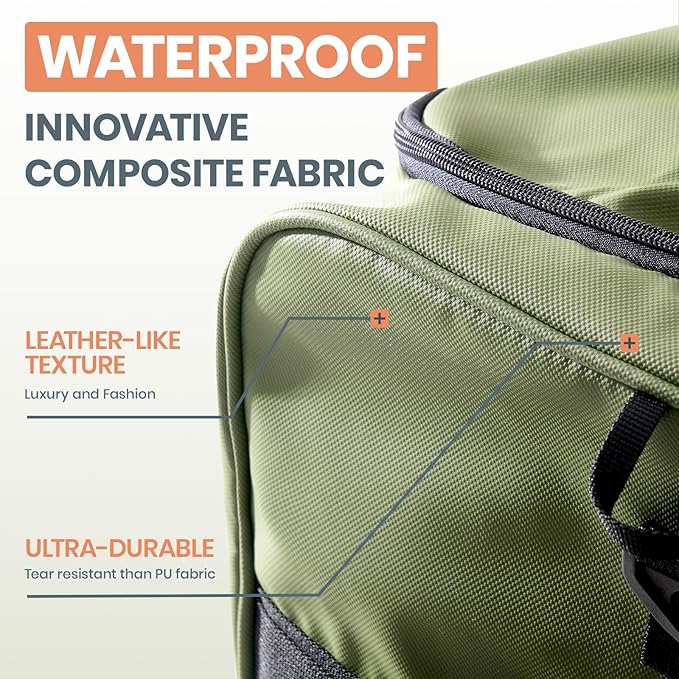 Fanwoli 30'' Rolling Duffel Bag with 2 Wheels - No-Sag Design for Heavy Loads, Expandable 100L-120L Waterproof Luggage, Foldable Lightweight Design with Muti Straps & Lock for Travel