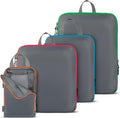 Compression Packing Cubes Travel, 4 Set/6 Set Packing Cubes for Carry on Suitcase, Suitcase Organizer Bags Set, Compression Bags Travel, Best Travel Packing Cubes Compression - with Inside Pockets