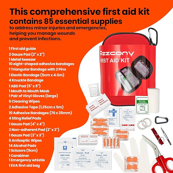 Emergency Survival Kit with First Aid Gears and Supplies - EDC Go Bugout Bag - Get Home Backpack for Camping Outdoor - Tactical Military Molle Pouch Grade - Gift for Man Woman